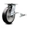 Service Caster 8 Inch Rubber on Aluminum Caster with Ball Bearing and Brake/Swivel Lock SCC SCC-35S820-RAB-SLB-BSL - alternate 1